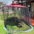 Outdoor Garden Umbrella Your Parasol into a Gazebo 4 Styles Outdoor Circular Patio Umbrella Mosquito Netting Mesh Screen with Zipper Patio Tables Picnic Net Cover (Color : D)