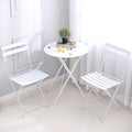 Patio Bistro Set - Outdoor Patio Furniture Sets - 3 Piece Foldable Patio Table and Chairs for Backyard Lawn Balcony