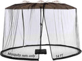 Mosquito Netting for Patio Umbrella 14FT Double Sided Patio Umbrella Canopy Netting &10X10 Ft gazebo (Black)(Does Not Contain Gazebo Patio Umbrella)