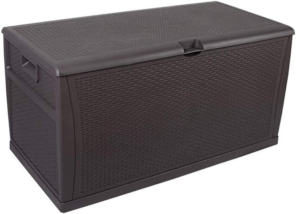 Garden Cabinets 460L Outdoor Garden Tools Cabinet Courtyard Lockable Storage Box Storage Shed (Color : Black, Size : 1206163cm) (Brown 120x61x63cm)