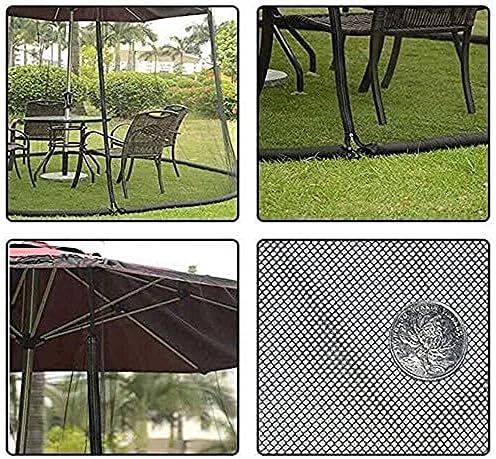 Outdoor Garden Umbrella Your Parasol into a Gazebo Patio Umbrella Cover Screen with Zipper Door, Garden Outdoor Patio Netting Canopy for Camping