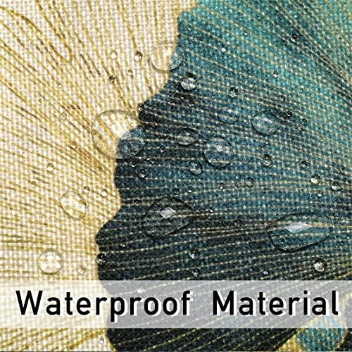 Pack of 4 Outdoor Cushion Waterproof Sunflower Cushion Covers 45x45cm Summer Garden Cushions Double sided Yellow Modern Throw Pillow Cover for Garden Patio Bench Sofa Outside Furniture 18x18inch-4975