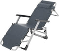 Sunloungers Zero Gravity Chairs Heavy Duty Adjustable Steel Mesh Zero Gravity Lounge Chair Recliners W/pillows Load-bearing 200kg Sun Loungers