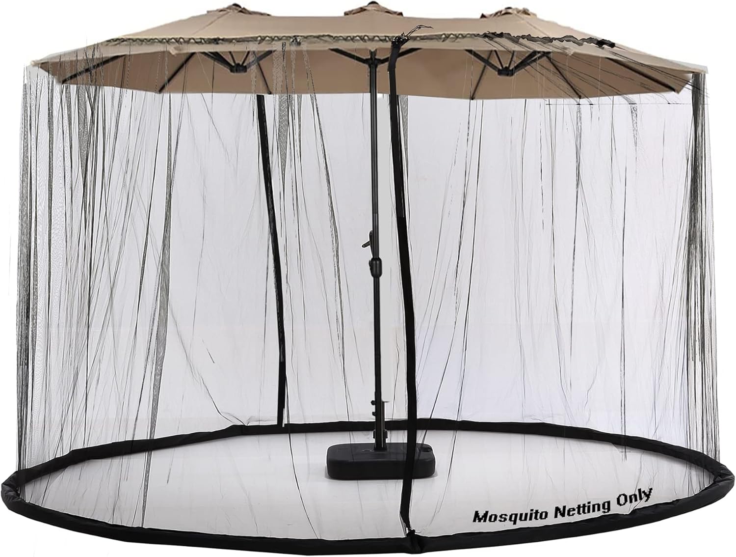 Tiimmgaal Mosquito Neting for 15FT Double-Sided Patio Umbrella Sunbrella Neting Double Zipper Water Pipe Bottom Used and for Patio Gazebo pop up canopy11x11 interchangeable