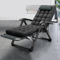Folding Chaise Lounge Chair13-Position Heavy Duty Sun Lounger Adjustable Garden Recliner with Cushion Extra Wide No Assembly Required Sun Loungers for Garden Terrace Beach Pool