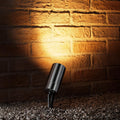 Auraglow Mains Powered Outside Stainless Steel Garden Outdoor LED GU10 Path Spike Light (Warm White)