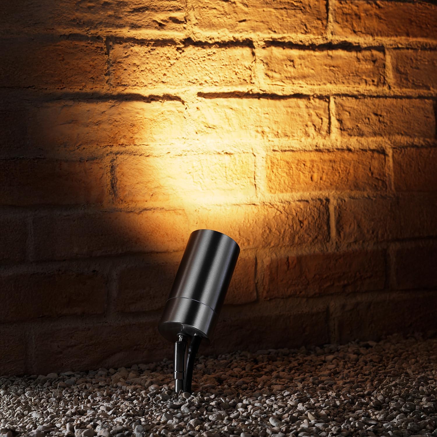 Auraglow Mains Powered Outside Stainless Steel Garden Outdoor LED GU10 Path Spike Light (Warm White)