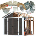 EZBUILDER 50 Structurally Stronger Truss Design, Easy Shed Set, Builds 6" - 14" Widths Any Length, Storage Barn, Barn Roof, Wood Not Included